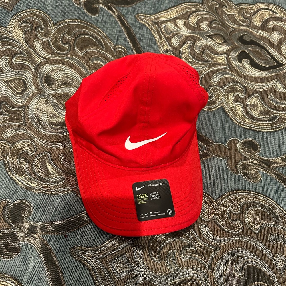 Nike Red Cap with White Logo